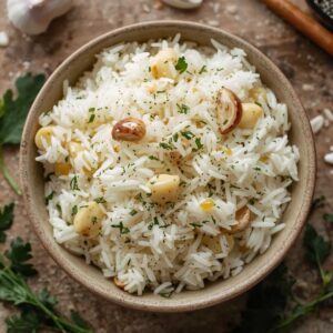 Fragrant Garlic & Herb Infused Rice